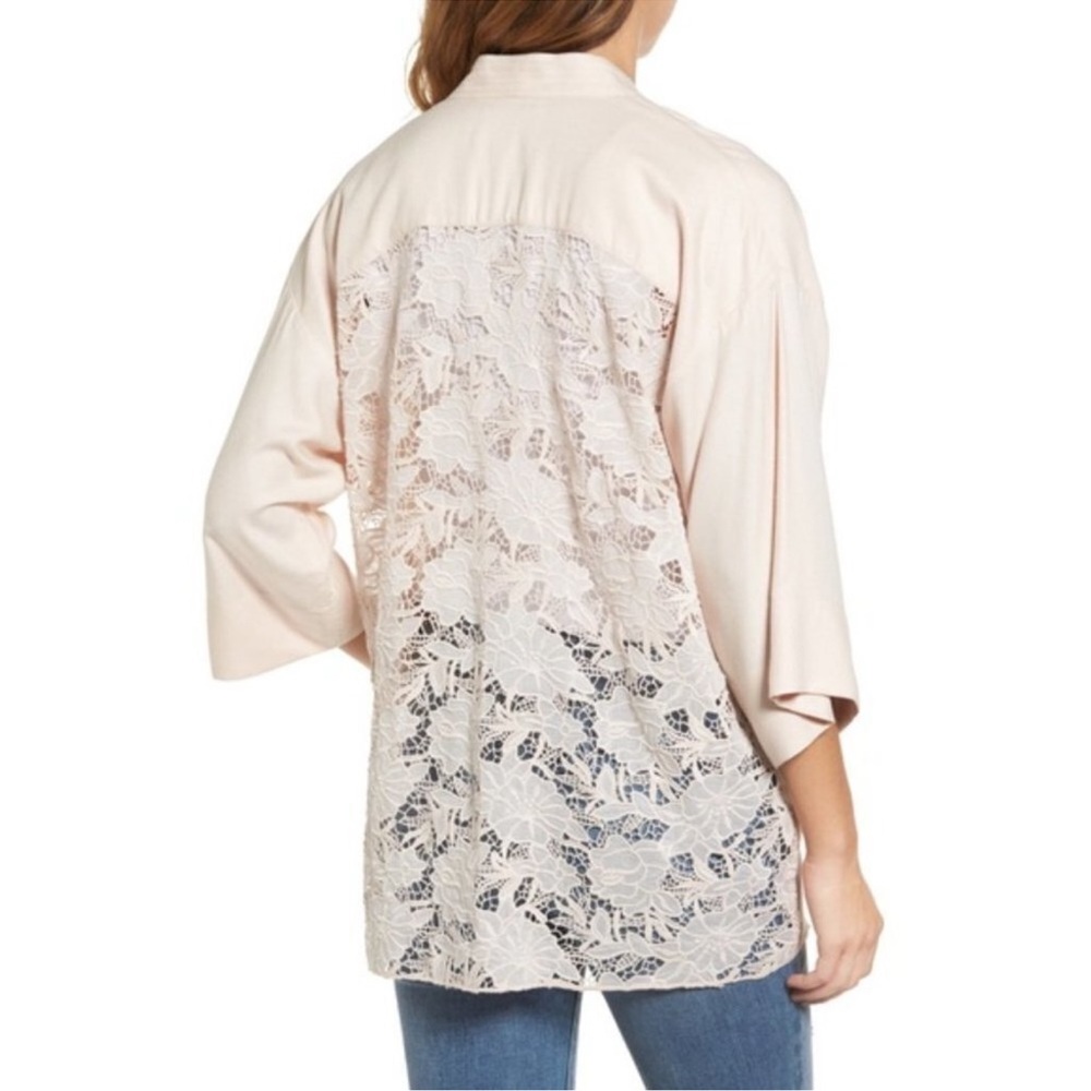 NWOT Hinge Peach Light Pink  Open FrontCardigan/Kimono  Size Medium/Large
